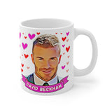 David Beckham Appreciation Society Gift Mug.  Cute Fan Present. Handmade in England.