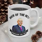 Professor Jonathan Van Tam "Back of the NET!" JVT Gift Fan Mug. Handmade in England