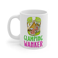 GLAMPING WANKER -  Funny Cheeky Cute Camping Staycation Holiday Gift Mug! UK Designed & Handmade