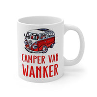 Camper Van Wanker -  Funny Cheeky Cute Gift Mug! UK. Present For Owners. Handmade in England