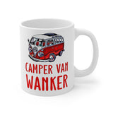 Camper Van Wanker -  Funny Cheeky Cute Gift Mug! UK. Present For Owners. Handmade in England