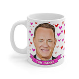 Tom Hanks Cute Gift Mug. Stunning Oil Painting Design. Great Fan Present! Handmade in England.