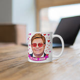 Elton John Cute Gift Mug. Stunning Oil Painting Design. Great Fan Present! Handmade Locally