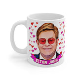 Elton John Cute Gift Mug. Stunning Oil Painting Design. Great Fan Present! Handmade Locally