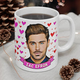 Zac Efron Cute Gift Mug. Stunning Oil Painting Design. Great Fan Present! Handmade Locally