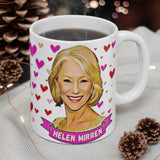 Helen Mirren Cute Mug. Stunning Oil Painting Design. Great Present For Fans! Handmade in England