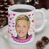 Ellen DeGeneres LGBTQ Cute Gift Mug. Stunning Oil Painting Design. Great Fan Present! Handmade Locally