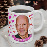 Bruce Willis  Cute Gift Mug. Stunning Oil Painting Design. Great Fan Present! Handmade in USA