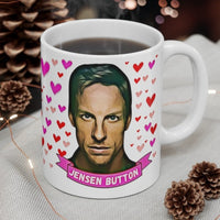 Jensen Button Cute Gift Mug. Stunning Oil Painting Design. Great Fan Present! Handmade Locally