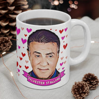 Sylvester Stallone Cute Gift Mug. Stunning Oil Painting Design. Great Fan Present! Handmade