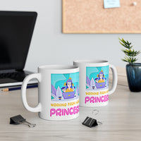 Cute, "Working From Home Princess" Gift Mug. For ladies who WFH! Handmade in England