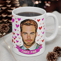 Chris Pine Cute Gift Mug. Stunning Oil Painting Design. Great Fan Present! Handmade Locally