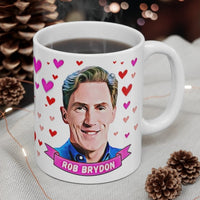 Rob Brydon Cute Gift Mug. Stunning Oil Painting Design. Great Fan Present! Handmade in England.